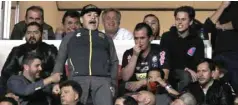  ?? (AFP) ?? Mexican second division club Dorados’ coach Diego Maradona reacts during the final against Atletico San Luis in San Luis Potosi, Mexico, on Sunday.