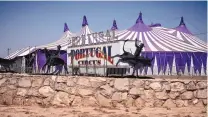  ??  ?? Do Portugal’s big top tent has been a fixture at the Eastern New Mexico State Fair since the circus troupe was stranded there in March by the coronaviru­s crisis. The fair board welcomed circus members to stay on the fairground­s as long as is necessary.