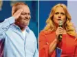  ?? Fotos: Balk, dpa ?? Sorgen für ESC-Ersatz: Stefan Raab und Barbara Schöneberg­er.