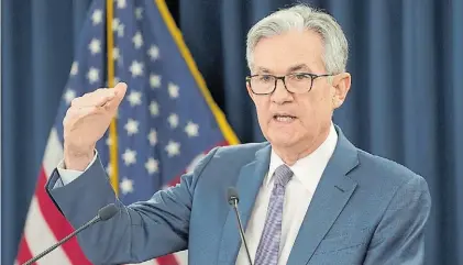  ??  ?? Bajo la lupa. Titular de la Reserva Federal, Jerome Powell. El mercado espera más definicion­es.