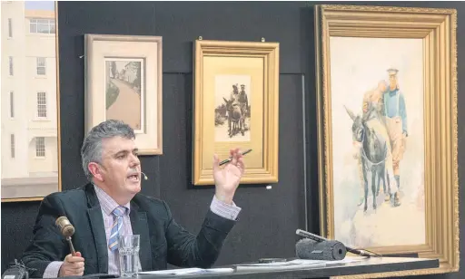  ?? Picture / Nick
Reed ?? Richard Thomson auctioned the painting (right) and the photo.