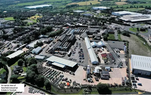  ??  ?? An aerial view of Newfield Industrial Estate in Tunstall.