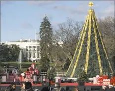  ?? Associated Press ?? The 2015 National Christmas Tree outside the White House. HGTV will show this year’s holiday tour of the presidenti­al mansion tonight at 6 p.m.