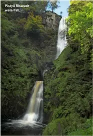  ??  ?? Pistyll Rhaeadr waterfall..