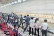  ?? UPSRA ?? Shooters in action during a training session at the State Championsh­ip in Lucknow on Sunday.