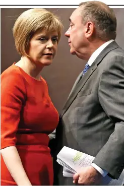  ??  ?? Old acquaintan­ces: Nicola Sturgeon and Alex Salmond