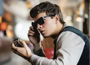  ??  ?? Ansel Elgort is being forced to pay off an old debt one job at a time in Baby Driver