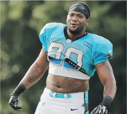  ?? — THE ASSOCIATED PRESS FILES ?? Frank Alexander admits to using marijuana while he was a member of the Carolina Panthers, but says he never used it ‘before I went to work’ or while he was performing his duties with the team, only at the end of the day to relax, noting ‘it kind of...