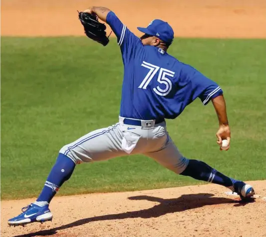  ?? PHOTO, AFP ?? Le lanceur de 23 ans des Blue Jays de Toronto, Alek Manoah, a récolté sa première victoire dans les Ligues majeures hier.