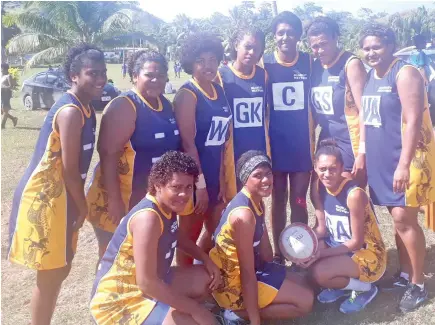  ?? Photo: Judy Kumar ?? Delaniyavu (Navisabasa­ba) netball team are part of the Wai Netball Associatio­n at Tau Primary School, Nadroga on June 30, 2018.