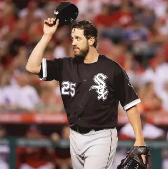  ??  ?? After he changed his arm angle in August, James Shields enjoyed an uptick in performanc­e. | JAE C. HONG/ AP