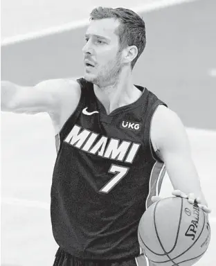  ?? NICK WASS/AP ?? Guard Goran Dragic has experience­d the full gamut of playoff-race emotion with the Heat.