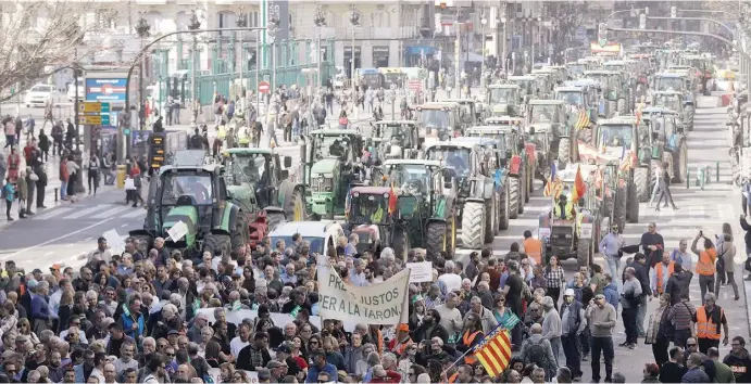  ?? Foto: dpa ?? Schon 2020 protestier­ten Landwirte und Viehzüchte­r wie hier in Valencia, um bessere Bedingunge­n für die Produzente­n zu fordern.
