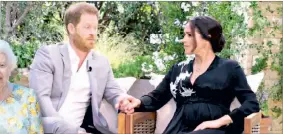  ??  ?? Das Interview mit Harry und Meghan wird Sonntag in den USA ausgestrah­lt.