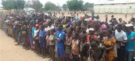  ??  ?? Displaced persons at an IDP Camp