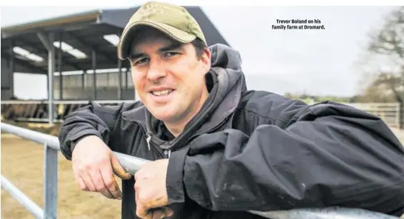  ??  ?? Trevor Boland on his family farm at Dromard.