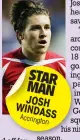  ??  ?? STAR MAN JOSH WINDA
SS Accring
ton