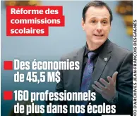  ??  ?? Réforme des commission­s scolaires