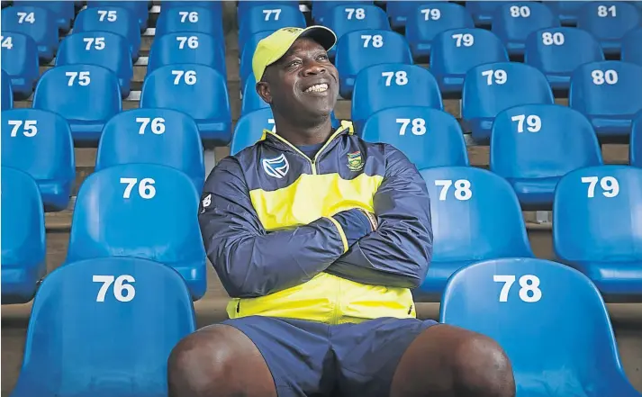  ?? Picture: Daniel Born ?? A hot seat in the front row is just one part of Ottis Gibson’s new job as South Africa’s cricket coach. The Barbadian must balance selections with transforma­tion and a burning national desire for World Cup glory in two years’ time.