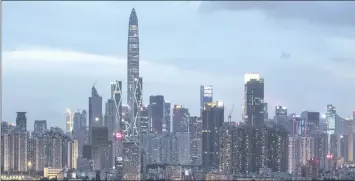  ?? PHOTO: BLOOMBERG ?? Buildings on the Shenzhen side of the border in the Ma Tso Lung district of Hong Kong. Constructi­on starts almost halved.