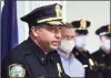  ??  ?? Branford Deputy Chief John Alves (left) speaks at a press
Branford Deputy Chief John Alves speaks at a press conference at the Branford Police on Wednesday.