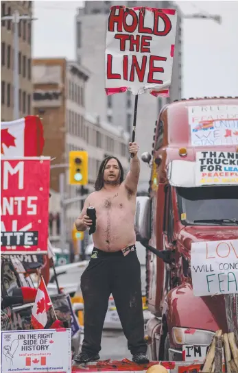  ?? Pictures: AFP ?? Protesters in Ottawa have caused chaos for residents.