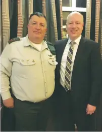  ?? (Matty Stern/US Embassy Tel Aviv, Twitter) ?? US SPECIAL Representa­tive for Internatio­nal Negotiatio­ns Jason D. Greenblatt poses with President Reuven Rivlin (left) and COGAT Maj.-Gen. Yoav ‘Poli’ Mordechai in Jerusalem yesterday.