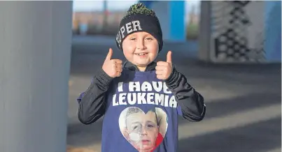  ?? Picture: Steve MacDougall. ?? Garvie Winter, 7, has a rare tissue type and it is hoped the event can help to find a match for a bone marrow transplant.