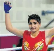  ?? HT PHOTO ?? Minakshi after winning her 50kg bout on Wednesday.