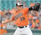  ?? KARL MERTON FERRON/BALTIMORE SUN ?? Starter Kevin Gausman allowed four hits and struck out seven over seven innings Saturday. He has allowed just nine earned runs in 321⁄3 innings over five starts.