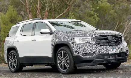  ?? SUPPLIED ?? American Acadia will be Holden’s seven-seat SUV option. But it’ll leave the rough stuff to the Trailblaze­r.