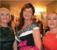  ??  ?? May Harris, Ciara Guthrie and Roisín Hourigan pictured looking stylish at the Rose Ball reception at the Rose Hotel in Tralee on Friday night.