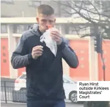  ??  ?? Ryan Hirst outside Kirklees Magistrate­s’ Court