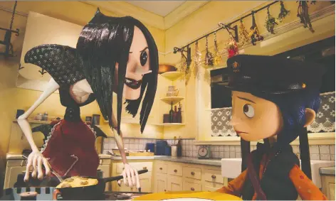  ?? FOCUS FEATURES ?? The stop-motion movie Coraline, in which a girl must escape from an alternate universe, is among many kid-friendly Halloween flicks.