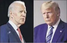  ?? AP Photo, File ?? Joe Biden, left, has a plan which embraces the global warming fight. President Trump’s plan focuses on deregulati­on.