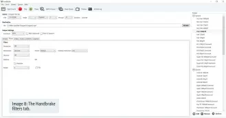  ??  ?? Image 8: The Handbrake filters tab.