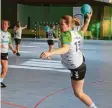  ?? Foto: Harald Hämmerlein ?? Krisztina Engi bestritt ihr letztes Spiel gegen Mering. Sie hört mit dem Handballsp­ielen auf.