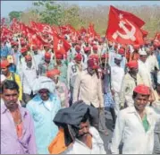  ?? RISHIKESH CHOUDHARY/HT FILE ?? Farmers took part in a rally from Nashik to Vidhan Bhavan in Mumbai in March this year.