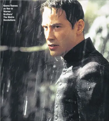  ??  ?? Keanu Reeves as Neo in Warner Brothers’ The Matrix Revolution­s