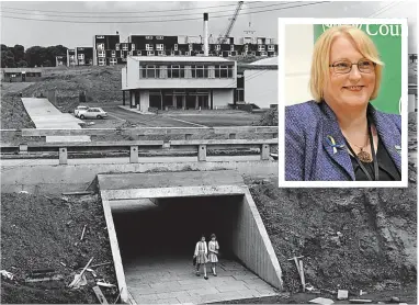  ?? ?? Sprawling Livingston has come from humble beginnings to celebratin­g its 60th anniversar­y this year as one of Scotland’s fastest growing towns. Cllr Maria MacAulay, inset, is disappoint­ed the town didn’t get city status