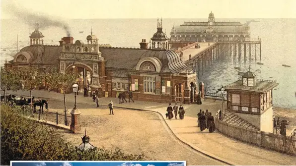  ?? LIBRARY OF CONGRESS. ?? Above: This view shows the Southend Pier in the first decade of its life, after its opening in 1890. The train service running along its entire length was an early hit, with more than a quarter of a million passengers using it in 1895.