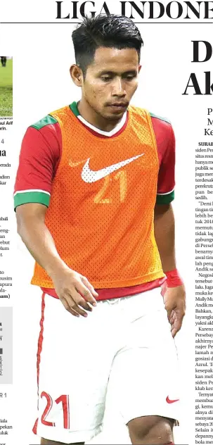  ?? CHANDRA SATWIKA/JAWA POS ?? SEDIH: Andik Vermansah saat pemanasan sebelum diturunkan pada laga persahabat­an melawan Islandia di SUGBK, Jakarta (14/1).