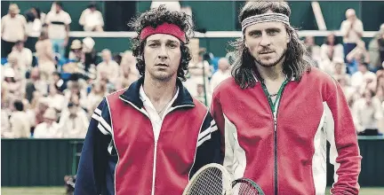  ?? CALGARY INTERNATIO­NAL FILM FESTIVAL. ?? Shia LaBeouf and Sverrir Gudnason star in Borg/McEnroe, which will open the Toronto Film Festival.