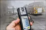  ??  ?? A five-gas atmospheri­c hand-held monitor is being provided to all safety officers.The monitors can evaluate the air within seconds.