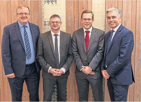  ?? ?? TOP TEAM: From left, partners David Alexander, Graham Rolfe and Shaun Buchan with senior partner Danny McArthur.