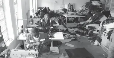  ??  ?? The collapse of major companies in Bulawayo has given birth to indigenous companies who are now providing employment to the youth and are contributi­ng immensely to the economy of the country. The picture taken at Sofa Hospital shows employees manufactur­ing and repairing furniture in Belmont, Bulawayo