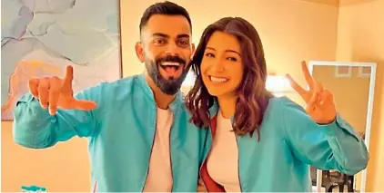  ?? ?? Virat Kohli and Anuskha Sharma in an advertisem­ent for teeth aligners