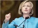  ??  ?? WASHINGTON: Former Secretary of State Hillary Rodham Clinton speaks at Georgetown University. — AP