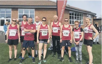  ?? ?? Haywards Heath Harriers at he Lewes 10k