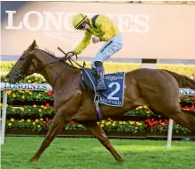  ?? -- Twitter ?? BrIllIANT: Colette (left) and Addeybb romped to stellar Group 1 victories in Australia on Saturday.